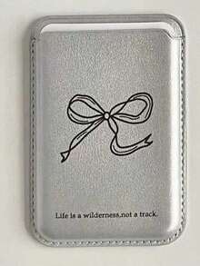 1套韩版ins风少女简约蝴蝶结皮革磁吸无线充电Magsafe磁吸卡包钱包，兼容 16 Pro Max/15 Pro、14/13/12/11 - 彩色 - 查看 16