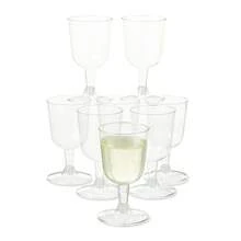 Clear Plastic Wine Glasses 6.3 Oz Set Of 8 Shatterproof Disposable Cups For Parties Events - 1 - View 3