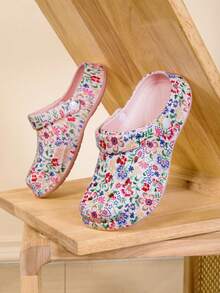 Adjustable Wide Flat Sandals, Suitable For Garden, Travel, Beach, Closed Toe - Pink - View 4