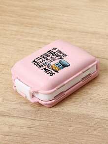 8-Compartment Portable Multi-Layer Pill Box, Compact Moisture-Proof Medicine Storage Box With Funny Quote Print, Suitable For Vitamins, Supplements And Pills, Reusable Pill Box For Men And Women Travelers And Daily Medication Users, Lightweight And Durable Pill Organizer For Daily Pocket Use - Multicolor - View 13