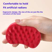 1pc Portable Silicone Hair Wash Brush Massage Cleaning Soap Style Hair Wash Comb Wash Brush Activate Scalp Nerves Easy To Clean Hair Dirt Bath Products Suitable For Home Use And Travel - Multicolor - View 6