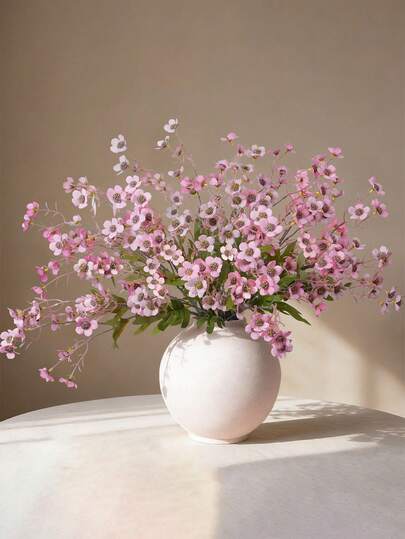 2pcs Artificial Wild Flowers Indoor Long Stems Fake Flowers Pink Silk Faux Flowers For Vase Filler Table Centerpiece Floral Arrangement Home Decor