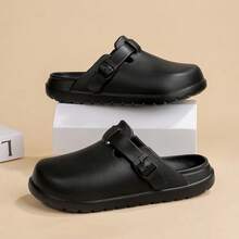 Sandalias casuales con suela gruesa y transpirables, nuevas sandalias de verano para hombre para deportes al aire playa, cómodas sandalias deslizantes, tallas grandes, sandalias con suela blanda antideslizante - Negro - Ver 2