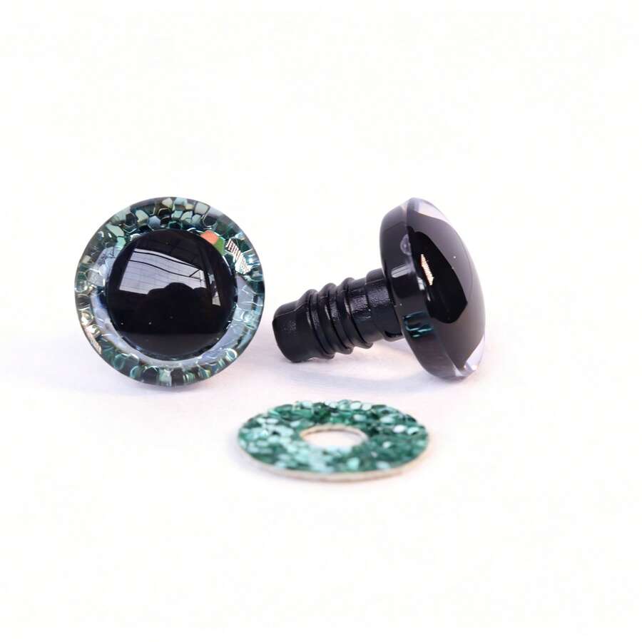 16 Mắt 3D lấp lánh cho búp bê, mắt lồi cỡ lớn, 16/18/20/25/35mm, phụ kiện mắt búp bê tự làm, hoàn hảo cho các dự án móc len, thủ công Amigurumi và để trang trí thêm cho búp bê động vật. - Ánh nhũ mịn - Xem 1