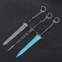 14cm Dark Moon Greatsword Elden Ring Bloodhound's Fang Keychain Cosplay Prop, Unisex Backpack Decoration - one-size - View 6