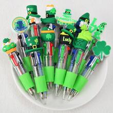 10pcs/Set Random Lucky Shape 4-Color Retractable Ballpoint Pens | Perfect Gift For Valentine's Day/Wedding Season/Party Supplies, Essential For Office/School, Women's Birthday/Valentine's Day - Multicolor - View 6