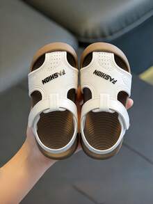 可爱水钻蝴蝶结露趾女童凉鞋，透气防滑沙滩度假鞋 - 白色 - 查看 4