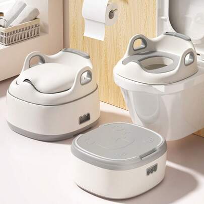 3-In-1 Potty Training Toilet Seat, Large Size Padded Potty Chair For Toddler Boys And Girls, Infant Toilet Trainer With Removable Chamber Pot