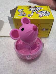 老鼠形不倒翁漏食球玩具，猫玩具 - 彩色 - 查看 4