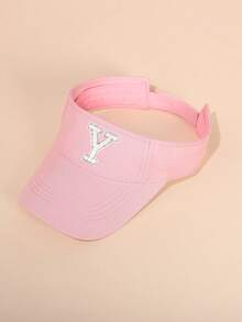 Mũ chống nắng mềm mại và thoáng khí cho trẻ em, nhiều lựa chọn chữ cái từ A-Z, có lỗ xỏ tóc đuôi ngựa, có thể điều chỉnh, phù hợp cho hoạt động ngoài trời và sử dụng hàng ngày, chống tia UV. - Hồng - Xem 23