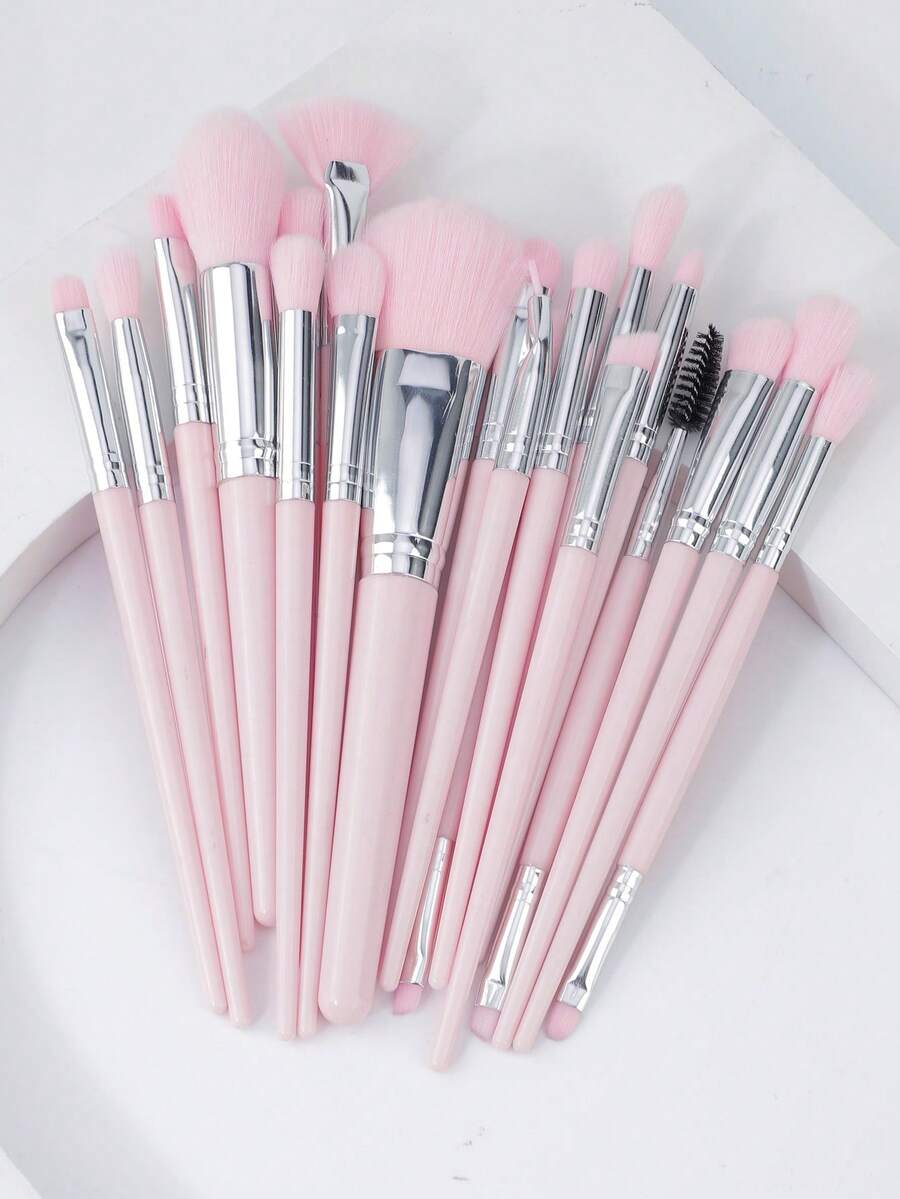 20支专业化妆刷套装，包含面部化妆刷、散粉刷、遮瑕刷、眼影刷、眉刷、唇刷等，是美妆工具的理想之选。 - 彩色 - 查看 1