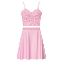 DEEKA Women's Fashionable Sexy Lace Camisole Mini Skirt, European And American Style, Spring/Summer Pink - Pink - View 1