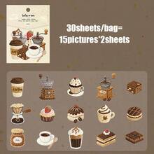 Bộ 30 miếng dán cứng kiểu thêu cổ điển, chất liệu mềm mại, thích hợp để trang trí khung ảnh, máy tính, ốp điện thoại, cốc, tạp chí, hộp bút, bàn làm việc, dán cá nhân, đồ dùng học tập, quà Giáng sinh, quà tặng cho nữ, trang trí sổ kế hoạch, đồ thủ công DIY, văn phòng phẩm dễ thương. - Bộ nhãn dán - Xem 9