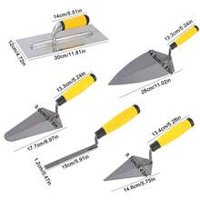 5Pcs Builder Professional Trowel Set Bricklayer Brick Plastering Tools Set UK - A - View 3