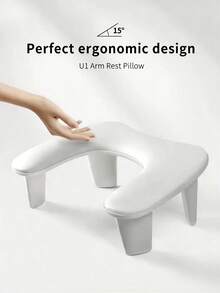 1 pièce Coussin de main pour nail art blanc, Coussin de main en cuir PU antidérapant pour manucure, Portable pour salon de manucure et usage domestique, Imperméable, Lavable, Doux et respectueux de la peau - Blanc - Voir 1