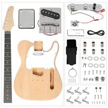 DIY 6 String TL Style Electric Guitar Kits With Mahogany Body, Maple Neck And Accessories - 杏色 - 查看 2