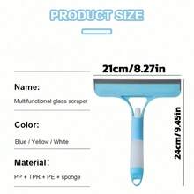 3-In-1 Multi-Function Glass Cleaner With Sprayer & Scraper - Handheld Window, Tile, And Car Windshield Wiper For Efficient Cleaning - A - View 7