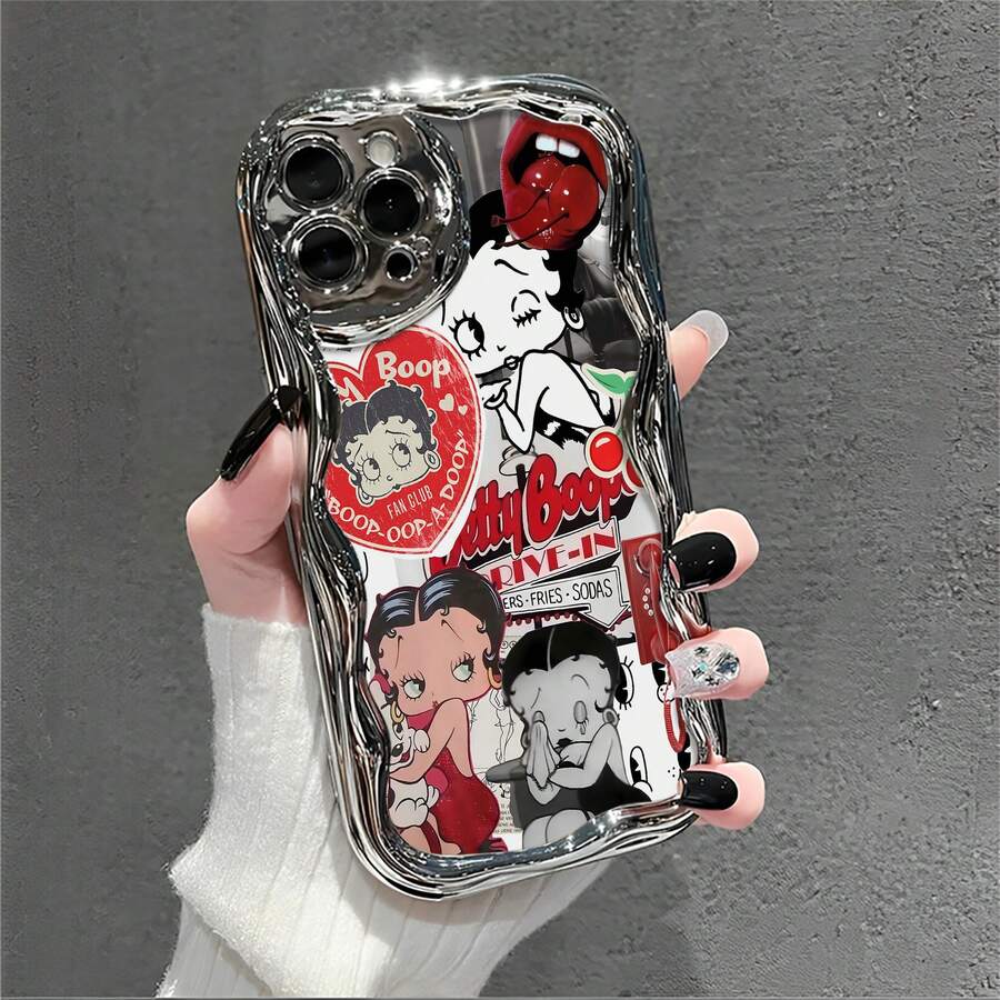 Funda para teléfono Retro Collage Compatible con 17 16 Pro Max 15 Pro Max 13 y 12 Fabricada en material de TPU que ofrece una sensación lujosa y protección contra golpes y caídas Un regalo perfecto para familiares, amigos, seres queridos, novios, novias y aniversarios - Plateado - Ver 1