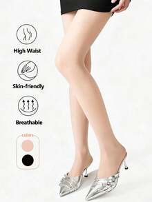 1 件装女士连裤袜 - 纯黑色，纯净性感，轻薄透气 - 彩色 - 查看 1