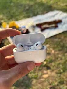 无线耳机，具备深度主动降噪功能，兼容安卓和iOS系统，高保真音质，强劲低音，低延迟，真无线蓝牙耳塞，办公降噪耳机 - 白色 - 查看 1