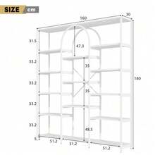 Bookcases - White + MDF+Metal + Modern-1 - View 7