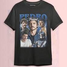Pedro Pascal Softstyle T-Shirt Mandalorian Narcos Oberyn Martell Fan TeeWomens Digital Print T-Shirt 220g Soft Breathabl - 黑色 - 查看 1