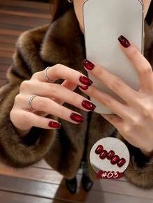 12毫升 冬春美甲 情人节新年美甲 高密度红金玻璃珠猫眼凝胶指甲油 2026 超闪酒红樱桃玻璃珠 美甲沙龙家用DIY美白百搭当季流行美甲用品 - 彩色 - 查看 22