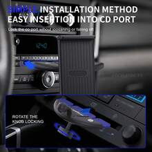 xnyocn New Car CD Slot Tablet Holder Compatible With Tablets And Phones 360° Adjustable Fits Devices 4.7-14 Inches Driver-Specific In-Car Mount - Black - View 12