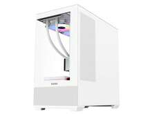 SAMA SV02 Dual USB3.0 And Type C Tempered Glass ATX Mid Tower Gaming PC Computer Case, 3 Addressable RGB Fans Pre-Installed, Support BTF Back Plug Motherboard - White - View 7