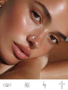 925 Sterling Silver Women's Nose Stud, Luxury Fashion Nose Jewelry - Single - View 2