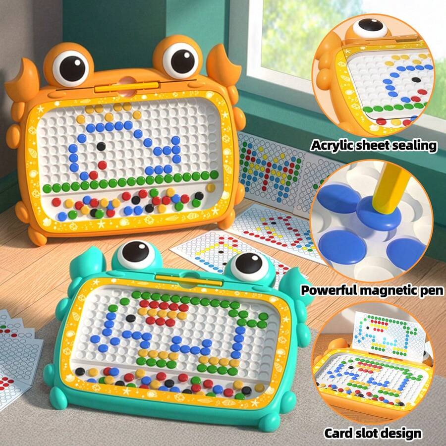 Children's Animal Magnetic Drawing Board, Magnetic Painting Board, Concentration Training Educational Toy, Suitable For Puzzle Education, Creative DIY, Back To School Essential Gift For Boys And Girls - Multicolor - View 1