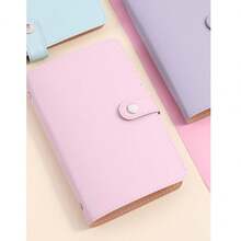 1pc Banknote Storage Book Made Of PU Material, Can Hold 100 Banknotes, With Banknote Photos, Stamps, Bank Card Storage Book 1 A6 Ultra Large Capacity Cash Storage Notebook Comes With 50pcs Of Inner - màu đen - Xem 4