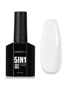 TOMICCA 月光白 5 合 1 延长胶，15ml 1 支，UV/LED 灯下速干凝胶指甲油，适用于指甲延长、加固、美甲装饰和水钻贴片，适合在家 DIY 美甲贴片或作为礼物赠送。 - 白色 - 查看 8