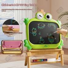 10英寸液晶手写绘画板，益智生日礼物，液晶电子涂鸦板 - 可爱螃蟹造型，兼容触控笔，生日/圣诞礼物，派对礼品，可重复使用，一键擦除，寓教于乐，缓解压力 - 多色畫板 - 查看 8