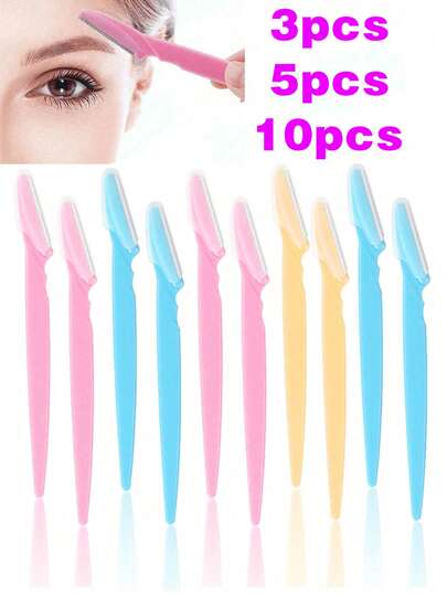 10 piezas Juego de aseo y recorte multicolor - Recortadora de vello facial, afeitadora corporal con protector, herramientas de maquillaje, removedor de callosidades, depiladora facial/corporal/de cejas indolora, recortadora de cejas, cortaúñas, recortadora de vello corporal y kit de afeitadora facial y de cejas, herramientas de aseo portátiles para hombres y mujeres