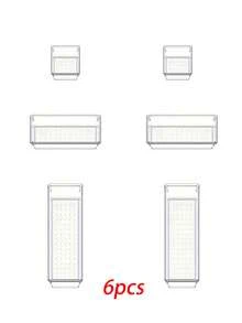 1件/18件套透明塑料桌面收纳托盘，抽屉整理盒套装，化妆品收纳盒，适合存放化妆品和珠宝，可用于浴室、卧室和办公室，适合度假、海滩、浴室、卧室等场合，大容量 - 無色 - 查看 20