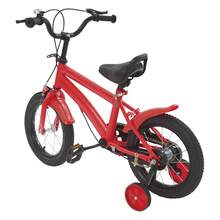 SHIOUCY 14'' Wheel Red Kids Bike, Adjustable Seat Children's Learning Bicycle With Auxiliary Wheels For Beginner Riding - Red - View 6