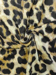 Bộ jumpsuit ngắn tay ôm sát người, kiểu dáng thời trang thường ngày, khóa kéo phía trước, họa tiết da báo, đa năng, hàng mới về mùa xuân/hè. - Màu be - Xem 8