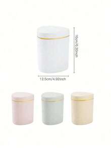 Mini Garbage Bin, Covered Small Trash Can, Desktop Trash Can, Plastic Desktop Waste Paper Basket, Swing-Top Design To Prevent Odor Leakage, Used For Storing Fruit Peel And Paper Scraps On Desk To Keep Tidy, For Bathroom, Home Office Desk Decor,Coffee Table, Office, Living Room, Study - One Size - View 6