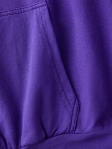 春夏秋季女款純棉拉鍊連帽衫，休閒寬鬆Y2K街頭風連帽衛衣，多功能長袖外套，適合日常居家穿著，柔軟透氣舒適。 - 紫色 - 查看 5