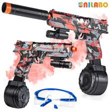 unilabo 令人兴奋的新型电动玩具枪 - 高精度射击玩具，配有防护眼镜，适合户外趣味派对、复活节礼物、派对用品 - 适合3岁及以上男孩女孩的理想节日、生日、返校礼物（不含子弹） - 彩色 - 查看 1