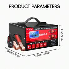 Smart Battery Charger, Portable Battery Charger For Car, Motorcycle Lawnmower - 12V/24V - View 3