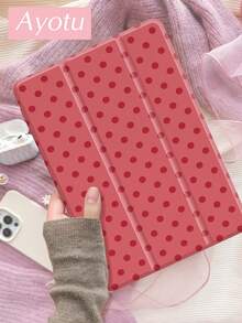 Ayotu Pink Polka Dot Pattern Tablet Case And Kindle E-Book Case, Compatible With 10th Generation, 11/Air 4th/Air 7th/9.7 Inches, Compatible With Samsung Galaxy Tab A9 Plus, Kindle (11th Generation -2024 Version) (6 Inches) Kindle Paperwhite 12th Gen 2024, It's A Great Holiday Gift With Stylish And Simple Patterns. - Multicolor - View 2