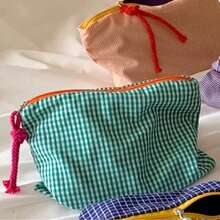 Rustic Floral Cosmetic Bag Organizer, Zipper Pen Pouch & Coin Purse - Multi-Use Travel Toiletry Bag - Multicolor - View 6