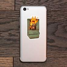 1张垃圾桶着火浣熊贴纸，趣味“一切都好”笔记本电脑贴纸，浣熊乙烯基贴纸，烧胎礼物，防水即撕即贴水瓶贴纸，心理健康保温杯贴纸，潮流讽刺笔记本贴纸，送给混乱爱好者的完美礼物，手绘浣熊汽车贴纸，易贴可爱笔记本电脑乙烯基贴纸，火焰表情包水瓶贴纸，复古烧胎计划本装饰，神经质保温杯乙烯基贴纸，送给过度思考者的理想礼物 - S1819 - 查看 6