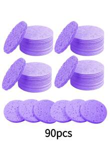 30/60/90 Pcs Facial Sponges Compressed Face Sponge Natural Cleaning Sponge For Facial Cleansing, Exfoliating Mask, Makeup Removal Rich In Foam Improve And Remove Dead Skin Cells Use In Your Bathroom, Room, Office, Purse - Multicolor - View 12