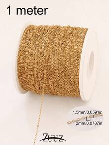 1Meters Stainless Steel Chain Necklace DIY O Shape Cross Chains For Bracelets Chain Necklace Handmade Supplies Jewelry Making Components - Chain - View 21