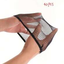 Comfortable Breathable Black Fishnet Wig Cap With Elastic Nylon Mesh Lining For Secure Fit - Black - View 12
