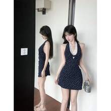 Women Short Dresses - Navy - View 7