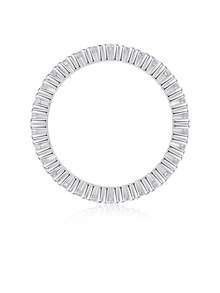 925 Sterling Silver Moissanite Ring, Suitable For Banquet, Party, Official Occasions, Festivals, Valentine's Day, Engagement, Wedding, Anniversary, Birthday Gift, With Certificate - Silver - View 8